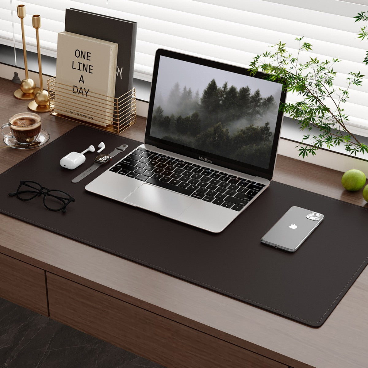 Extra Large Desk Mat | Aesthetic Leather Desk Pad for Home Office & Laptop Setup