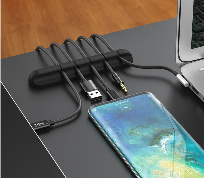 Desk Cable Organizer — Peel, Stick, Done