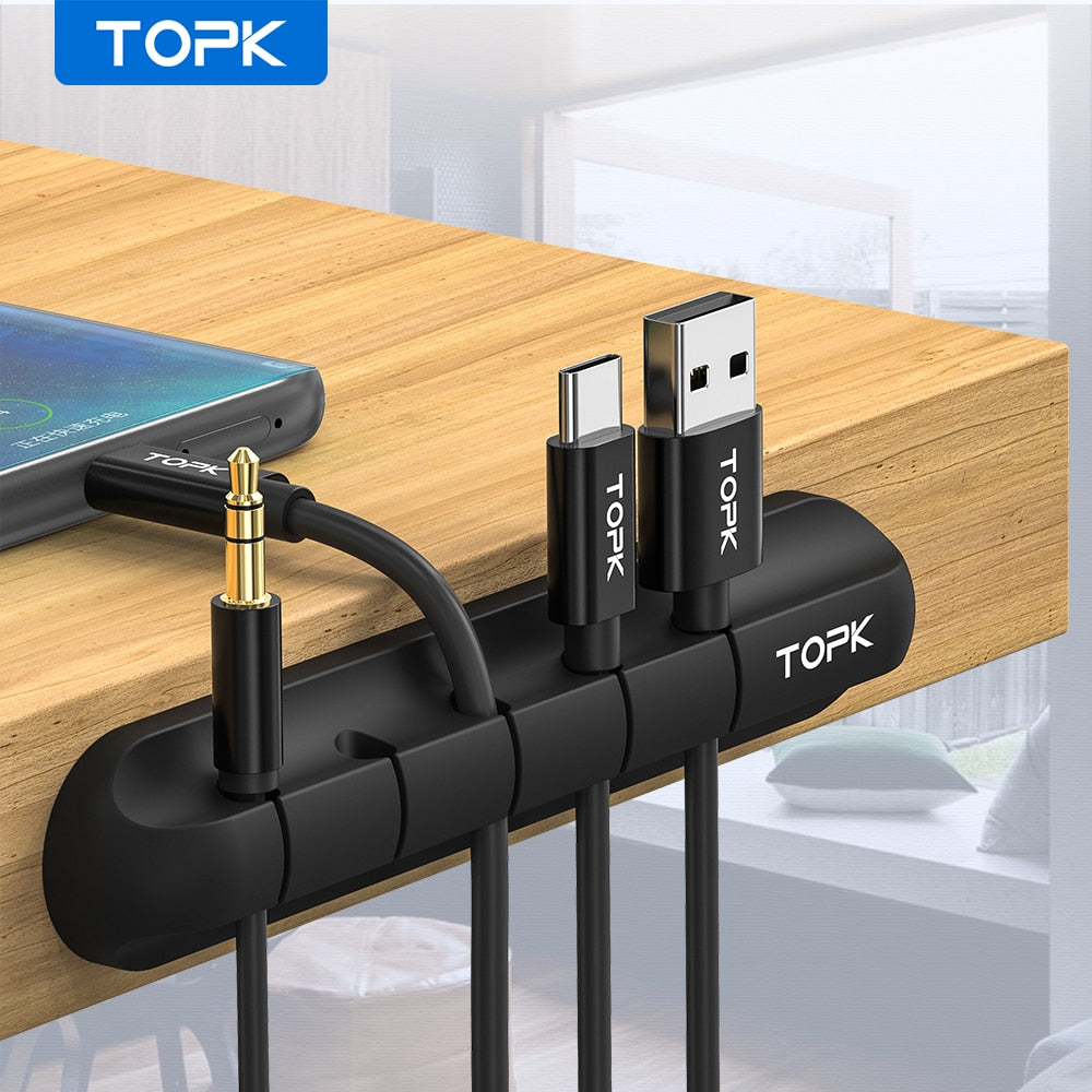 Desk Cable Organizer — Peel, Stick, Done