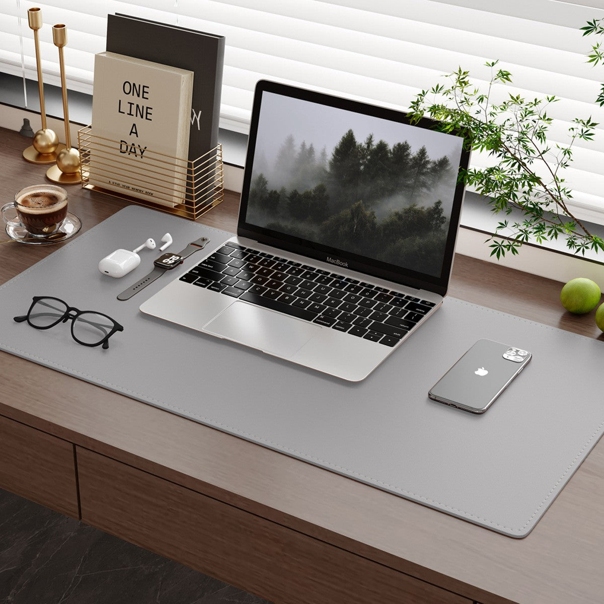 Extra Large Desk Mat | Aesthetic Leather Desk Pad for Home Office & Laptop Setup