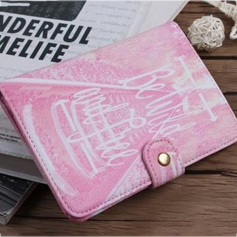 Passport holder opened flat