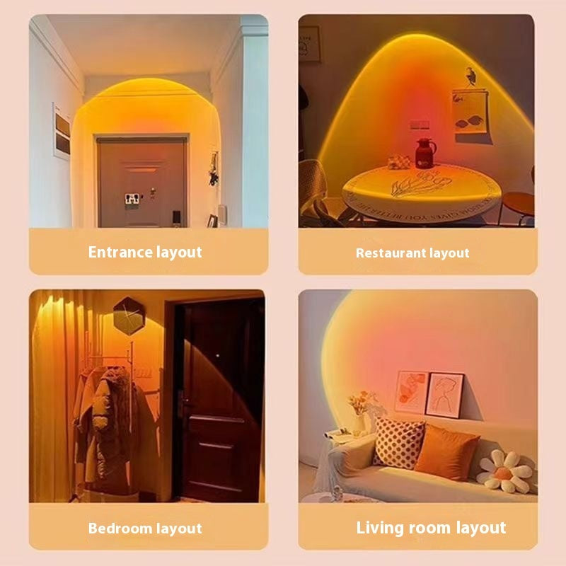 Sunset Glow Wall Lamp — Rechargeable Hanging Ambient Light