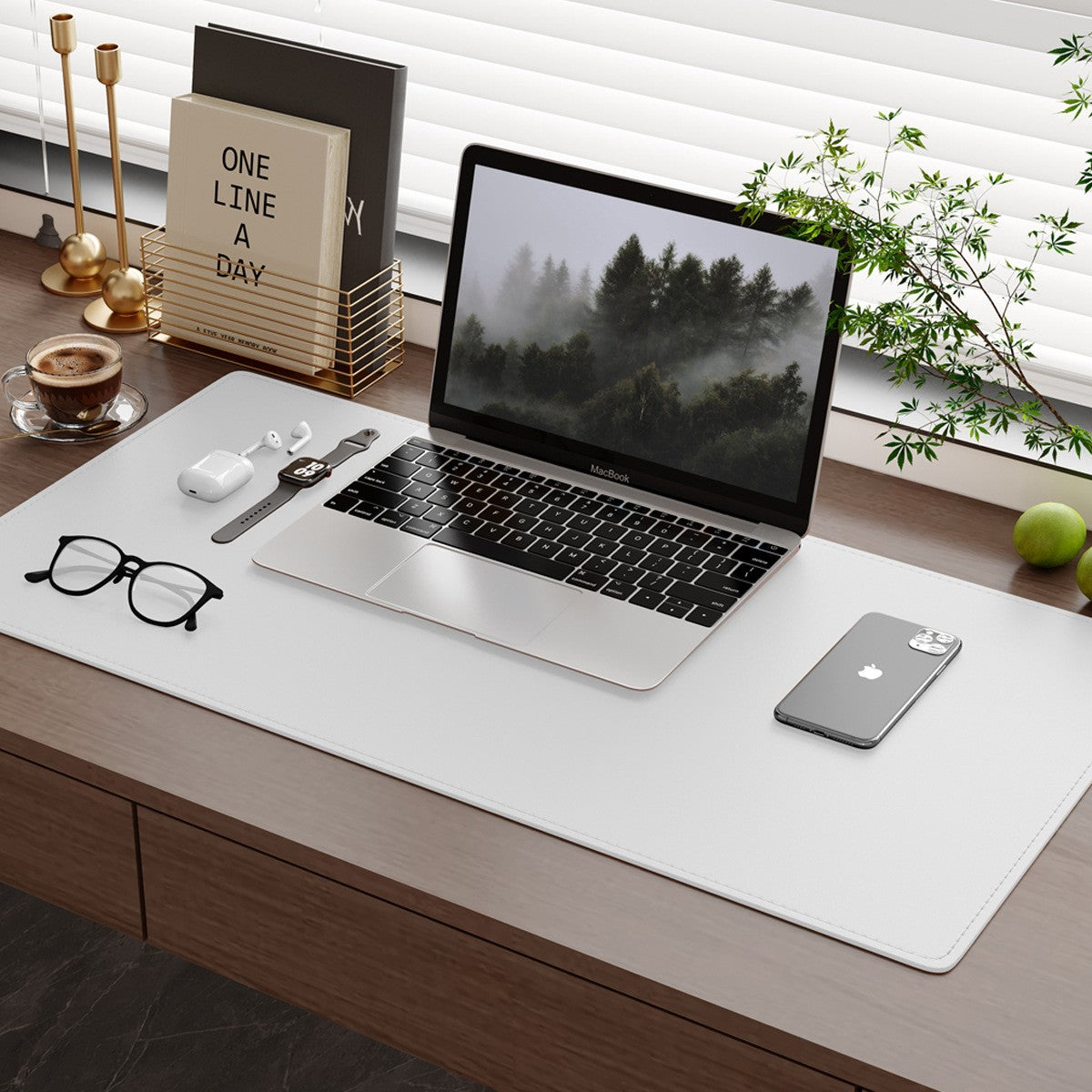 Extra Large Desk Mat | Aesthetic Leather Desk Pad for Home Office & Laptop Setup