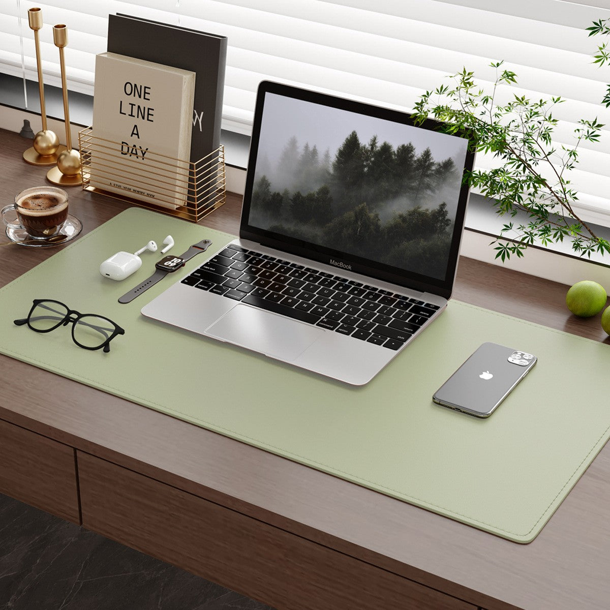 Extra Large Desk Mat | Aesthetic Leather Desk Pad for Home Office & Laptop Setup