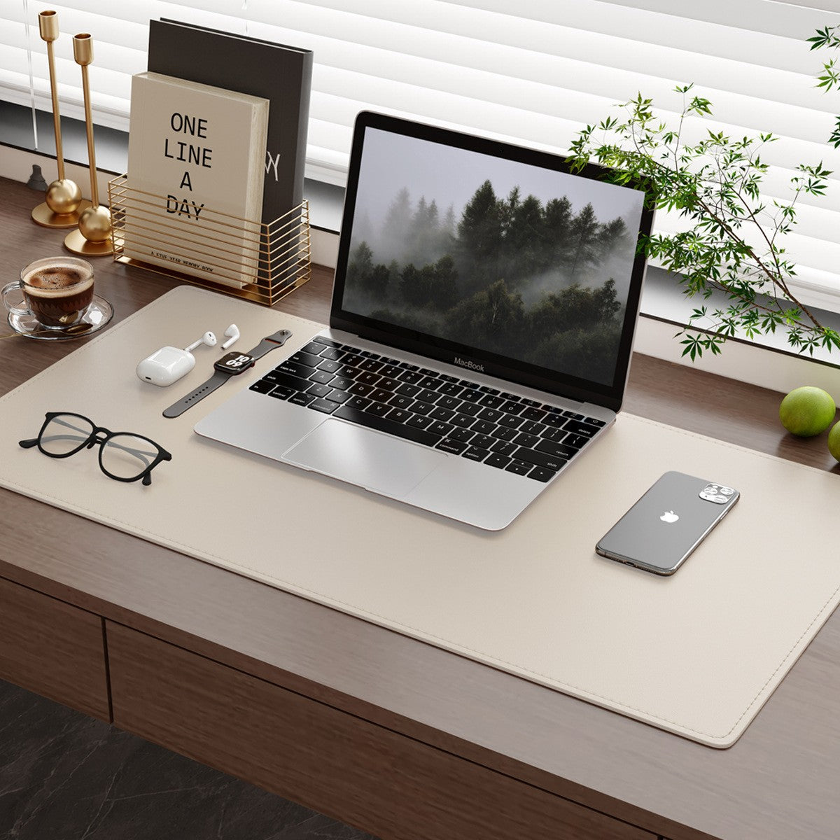 Extra Large Desk Mat | Aesthetic Leather Desk Pad for Home Office & Laptop Setup