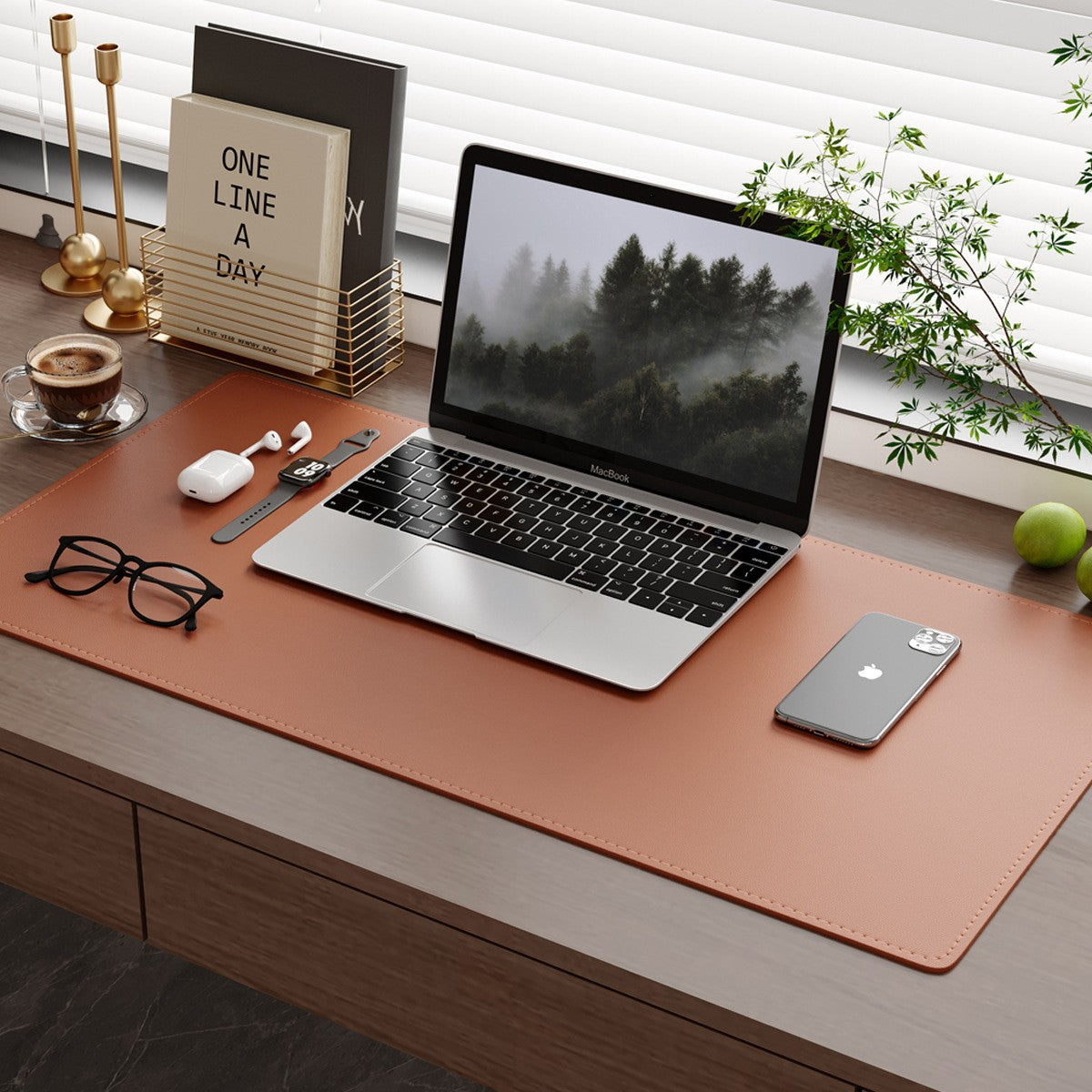 Extra Large Desk Mat | Aesthetic Leather Desk Pad for Home Office & Laptop Setup