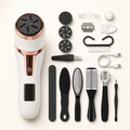 SoleReset Vacuum Pedicure Kit laid out on a warm off-white background